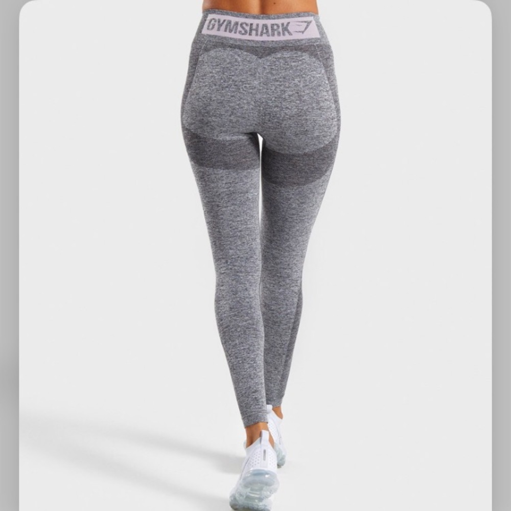 Like New XS Gymshark High Waisted Flex Leggings in Grey/Pink